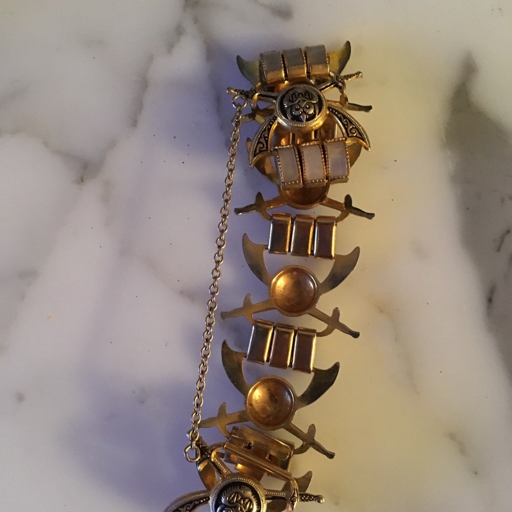 Vintage Damascene Gothic Monster Bracelet - Picture 8 of 8